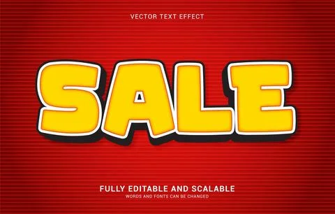 Editable text effect, Sale style Stock Illustration