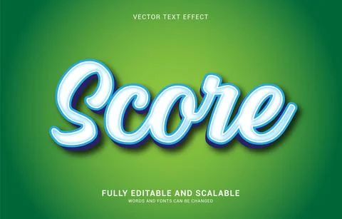 Editable text effect, Score style Stock Illustration