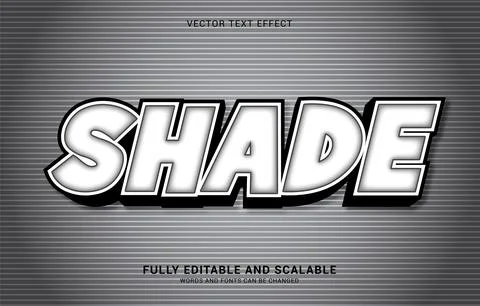 Editable text effect, Shade style Stock Illustration