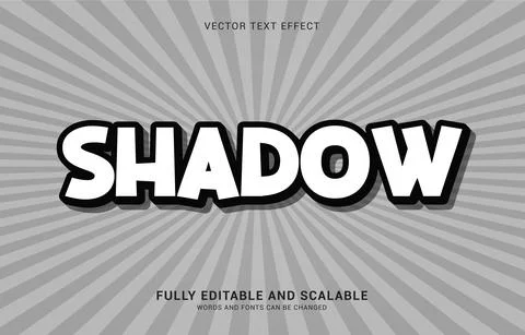Editable text effect, Shadow style Stock Illustration