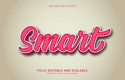 Editable text effect, Smart style Stock Illustration