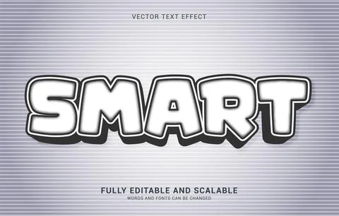 Editable text effect, Smart style Stock Illustration