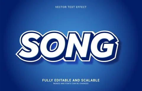 Editable text effect, Song style Stock Illustration
