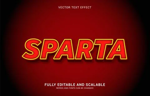Editable text effect, Sparta style Stock Illustration