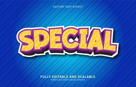 Editable text effect, Special Cartoon style Stock Illustration