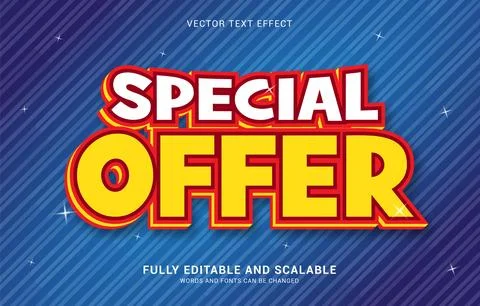 Editable text effect, Special Offer style Stock Illustration