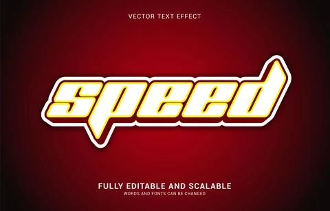Editable text effect, Speed style Stock Illustration