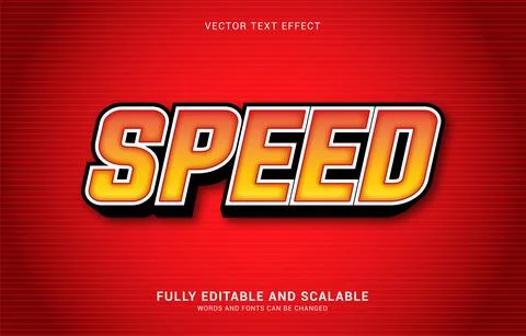 Editable text effect, Speed style Stock Illustration