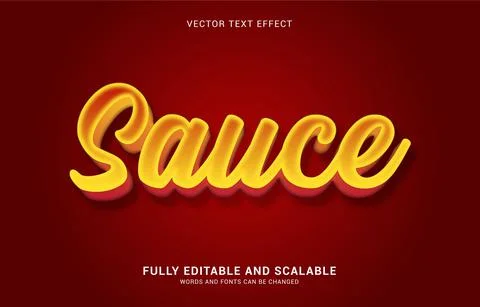 Editable text effect, Spicy Sauce style Stock Illustration