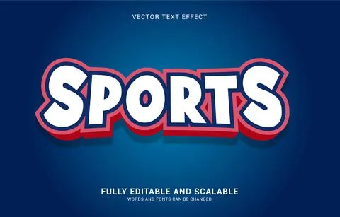 Editable text effect, Sport style Stock Illustration