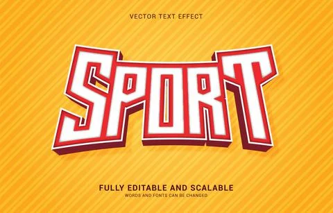 Editable text effect, Sport style Stock Illustration