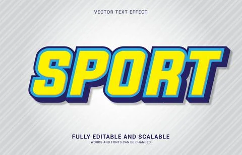 Editable text effect, Sport style Stock Illustration