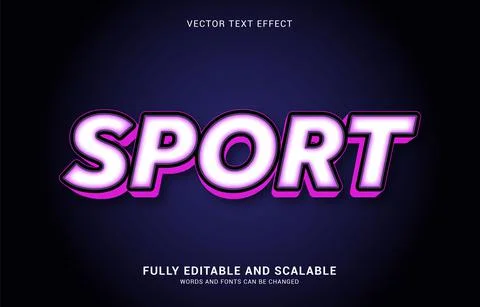 Editable text effect, Sports style Stock Illustration