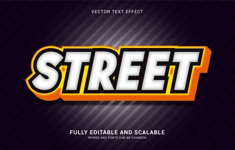 Editable text effect, Street style Stock Illustration
