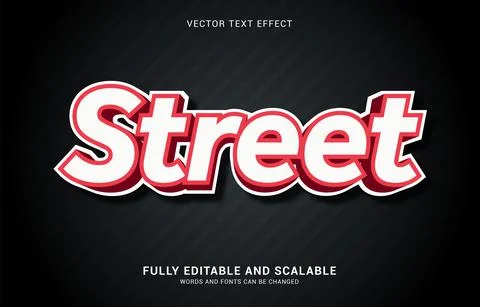 Editable text effect, Street style Stock Illustration