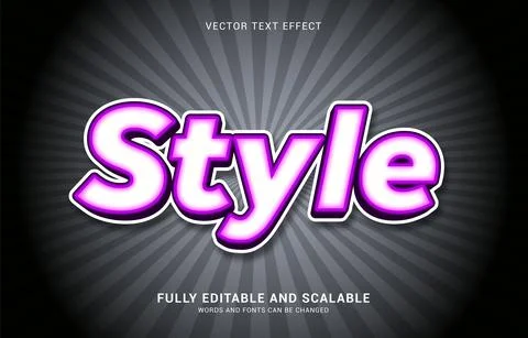 Editable text effect, Style Stock Illustration
