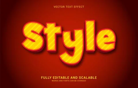 Editable text effect, Style Stock Illustration