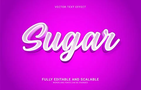 Editable text effect, Sugar style Stock Illustration