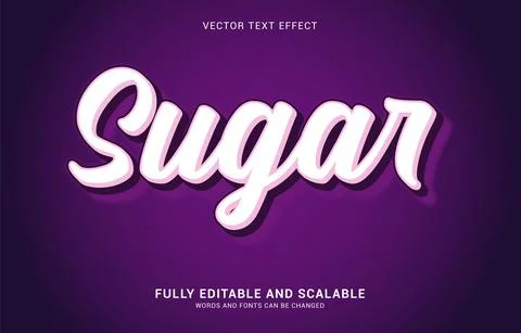 Editable text effect, Sugar style Stock Illustration