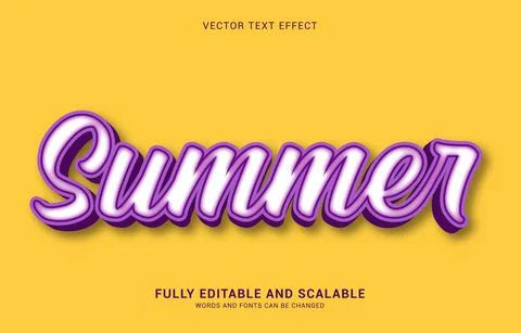 Editable text effect, Summer style Stock Illustration
