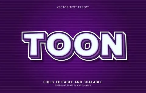 Editable text effect, Toon style Stock Illustration