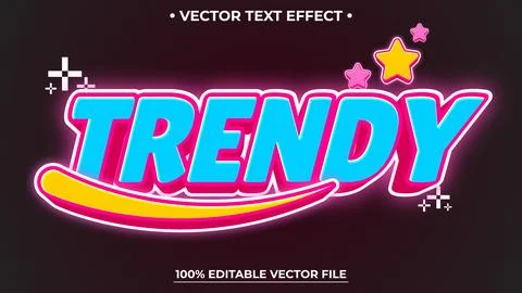 Editable text effect Trendy 3d cartoon template style premium vector イラスト素材