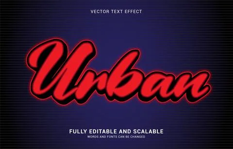 Editable text effect, Urban style Stock Illustration