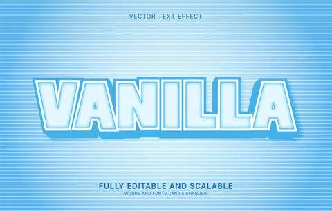 Editable text effect, Vanilla style Stock Illustration
