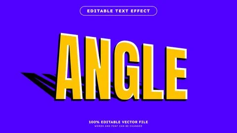 Editable Text effect vector design isometric text effect style with shadow Stock Illustration