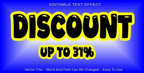 Editable text effect, vector file illustration for use to make your title Stock Illustration