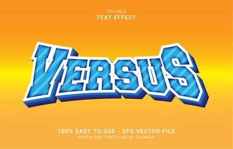 Editable text effect, Versus style Stock Illustration
