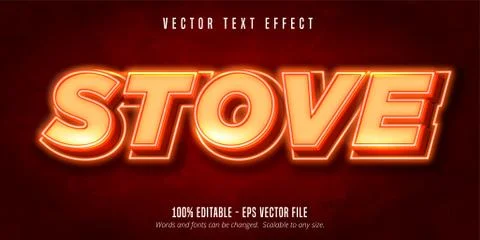 Editable text effect - very hot stove style Stock Illustration