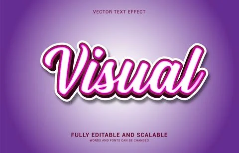 Editable text effect, Visual style Stock Illustration