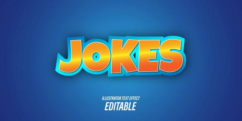 Editable text effects with blue and orange themed fun and playful for promotion  Stock Illustration