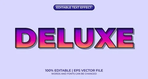 Editable text effects - Deluxe text effects. Deluxe editable text effect Stock Illustration