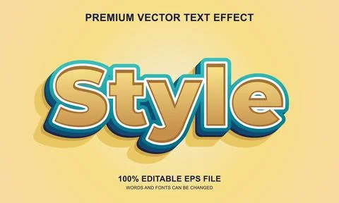 Editable text effects- Style text effects Stock Illustration