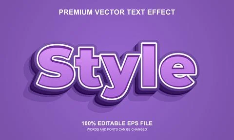Editable text effects - Style text effects Stock Illustration