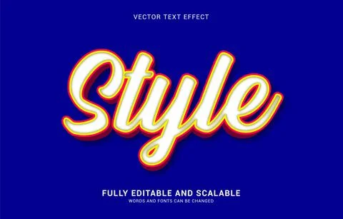 Editable text effect,Style Stock Illustration