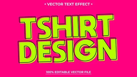 Editable Text Simple Retro style text effect suitable for t shirt Design Stock Illustration