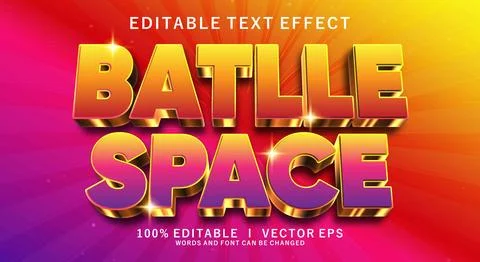 Editable text style effect 3D vector text Stock Illustration