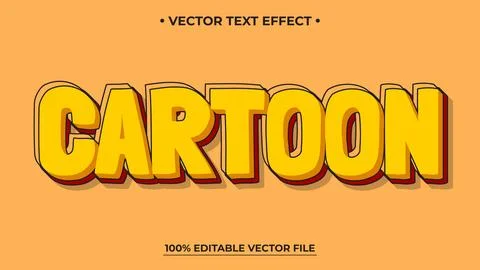 Editable text style effect - cartoon retro text in grunge style theme Illustrazione stock
