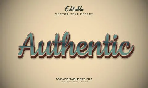 Editable text style effect. Editable font style. Vector Illustration Stock Illustration