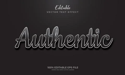 Editable text style effect. Editable font style. Vector Illustration Stock Illustration