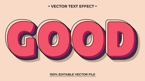 Editable text style effect - good retro text in grunge style theme Stock Illustration