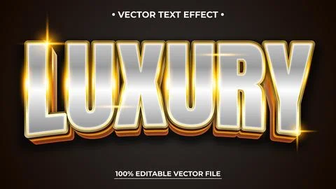 Editable text style effect Luxury Gold text style theme Illustrazione stock