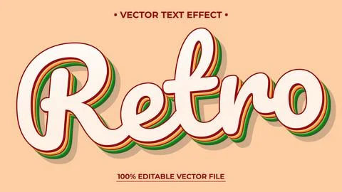 Editable text style effect Retro text in Grunge Vintage style theme Stock Illustration