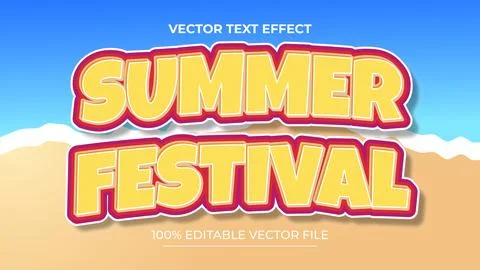 Editable text style effect Summer text style theme イラスト素材