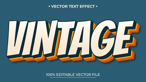 Editable text style effect Vintage text in grunge style theme Illustrazione stock