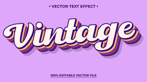 Editable text style effect Vintage text in Grunge Vintage style theme Stock Illustration