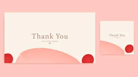 Editable thank you card template illustration vector background Stock Illustration